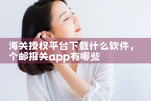 海关授权平台下载什么软件