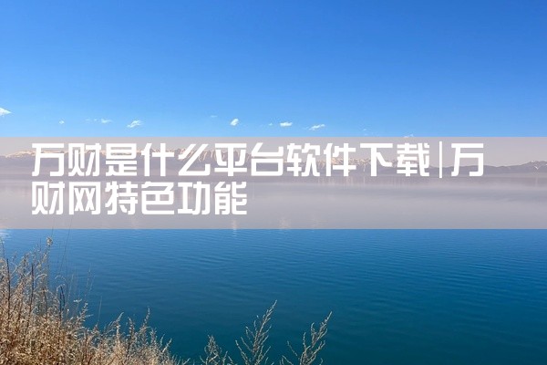 万财是什么平台软件下载