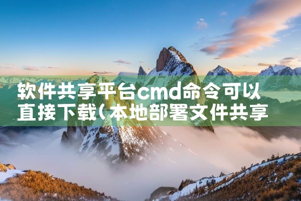 软件共享平台cmd命令可以直接下载